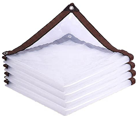 HMCUIQI Lonas para Pérgolas Transparente 2x3m, Lona PVC Transparente Exterior, con Ojales, Duradera, para Leña Y Objetos de Jardín, Vehículos, Protección, Jardín, Piscina (2x3m)