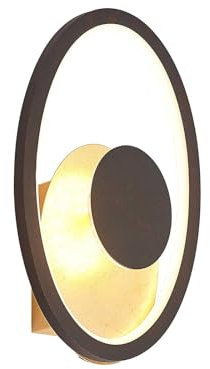 Lindby LED Wandleuchte, Wandlampe Innen Feival (Modern) in Braun aus Metall (1 flammig) - Wandstrahler Wandbeleuchtung Schlafzimmer/Wohnzimmer Wohnzimmerleuchte