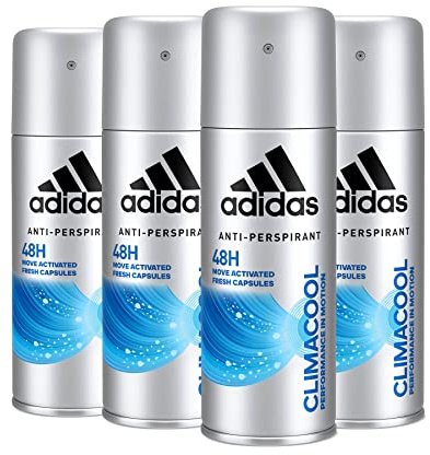 Adidas, Climacool Deospray für Herren, 48 Stunden Frische, 4 Flaschen à 150 ml