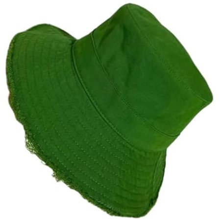 KTTGYRE Fischerhut Fisherman Hut Damen Big Bim Sun Hut Männer Zeigen Gesicht Kleine Kanten Im Freien Hats Street Schießen Wild Pot Hut-Zmyfm- Cao Lv Se,55-58Cm