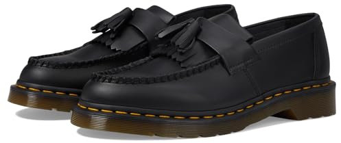 DR. MARTENS Unisex Tassel Loafer Boots, Black Felix Rub Off, 42 EU