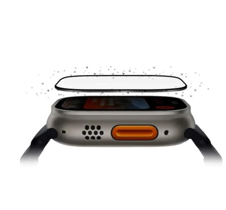 Optix Vivid Displayschutzfolie Panzerglas kompatibel mit Apple Watch Ultra (49 mm) Smartwatch Schutzglas klar