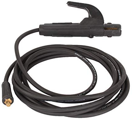 WELDINGER Kupfer-Schweißkabel 4 m lang 16mm² 9 mm (T25) Gummiqualität mit Elektrodenhalter 200A (SPEM13)