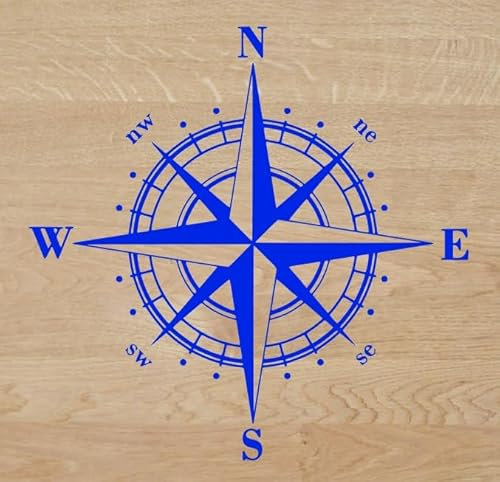 Genérico Adesivo da taglio in vinile rosa dei venti 20 x 20 cm Sticker Decal autocollant furgo Camper (Blu Scuro)