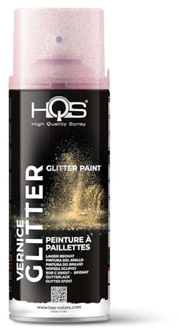 HQS Bomboletta di Vernice Spray 400ml Glitter (Rosso)