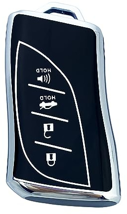 Yuebutor Schlüsselgehäuse, kompatibel mit Lexus ES NX GX RX UX LC LS UX Zubehör Shell Protector (Schwarz-Einzel-Set)