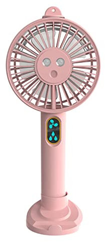 Koanhinn Ventilateur portable - Fabricant de brume d'eau - USB - ventilateur de refroidissement - Pulvérisateur - Refroidisseur d'eau - USB - Rose