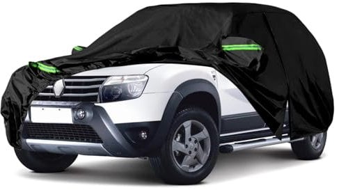 Car Cover Suitable for Renault Dacia Duster 2010-2023, Waterproof Full Garage Car Cover with Cotton Lined and Zipper Door for Snow, Rain, All Weather Protection