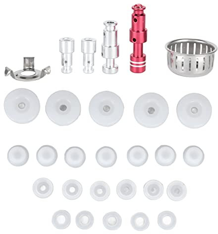 Pressure Cooker Float Valve Gasket Replacement, Includes Float Valve Anti Clogging Bracket Anti Clogging Pad Float Valve Rubber Ring Float Valve Seat Ring Exhaust Valve Rubber Ring