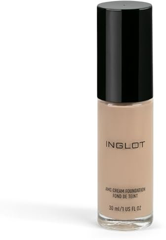 Inglot Foundation | Perfekte und natürliche Deckkraft | langer Halt | Glattes und mattes Finish | Heller Teint | AMC Cream Foundation | 30 ml LC101