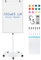 GOPLUS Tableau Blanc Effacable 65 x 100 CM, Tableau Blanc Magnetique avec Support Hauteur Réglable et 5 Roues Roulant, 1 Effaceur, 2 Crochets, 6 Marqueurs, 12 Aimants, 25 Papiers, Idéal pour Bureau
