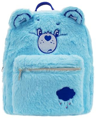 Concept One Unisex-Erwachsene Care Bears Backpack, Grumpy Bear Small Travel Bag for Men and Women Mini-Rucksack, Blau, 10 Inch
