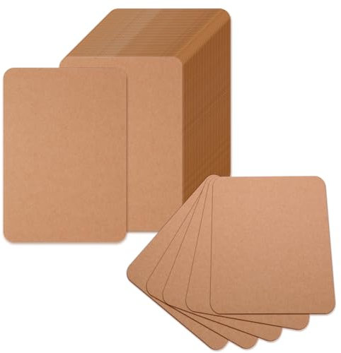 80 Stück Blanko Postkarten Kraftpapier-Karten Set zum Selbstgestalten beschriften oder bedrucken - 300 g/m² Kraftkarton - DIN A6-10.5x14.8cm DIY Kreative Bastelprojekte