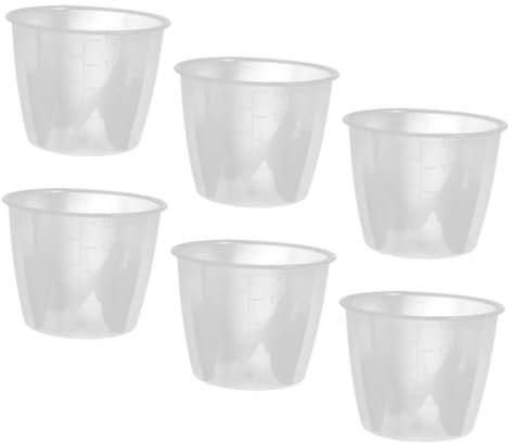PAMINGONO 6stücke Messbecher Für Flüssigkeiten Und Trockenware Klarer Mit Guter Ablesbarkeit Stapelbar Für Einfache Lagerung Für Reiskochen Und Dosierung Von Backpulver Milch Und Mehr
