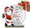 Frfik Weihnachts-Countdown-Schild, manuell drehbarer Holzblock-Kalender, manuell drehbarer Kalender, Weihnachtsmann, Glocke, Schreibtisch-Block-Kalender für Zuhause,