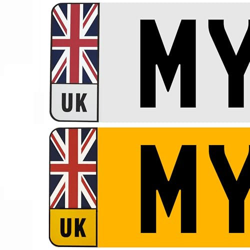 Front And Rear Acrylic UK Sticker Personalised Your Car UK Flag - Weather Resistant