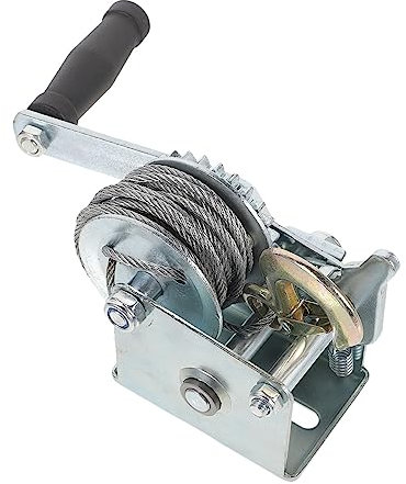 Elektrische Seilwinde, Mini-Winde, Kurbelwinde, Ladehand, Marine, Boot, manuelles Metallschleppen, 500 Pfund, for Autos, Heimwerker, Frachtumschlag