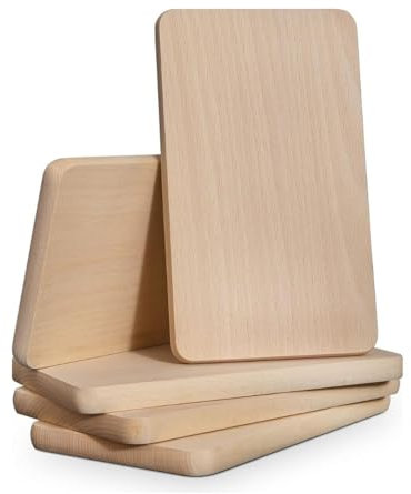 20er Set Frühstücksbrettchen Buche unbehandelt – 23x15x1,5 cm Holzbrettchen zum Gravieren – Küchenbrett Holz beidseitig für Brot, Snacks & Frühstück