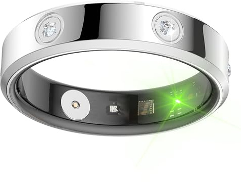 Smart Ring Women Fitness Ring Pedometer Heart Rate Monitor Sleep Tracker | Step Counter Fitness Tracker for Sports Time, Distance, Calories Compatible with Android iOS