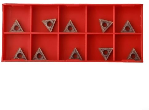 10-teiliges Hartmetall-Dreheinsatz-Set für CNC-Drehmaschinen - ISO Standard Wendeschneidplatten, 11 mm Größe, Hochleistungsschneiden f