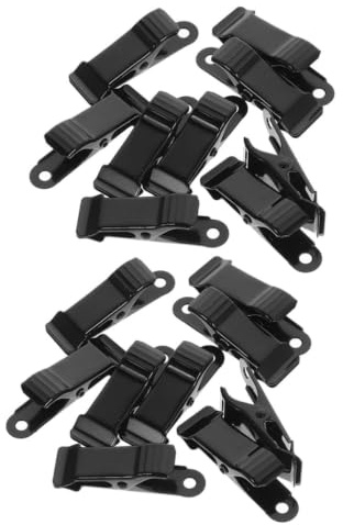 BESPORTBLE 30 Piezas Pinzas de Cocodrilo Metálicas Negras de Hierro para Cables y Batería de Coche, Diseño Compacto y Fácil de Usar en Proyectos Profesionales y Carga Eléctrica