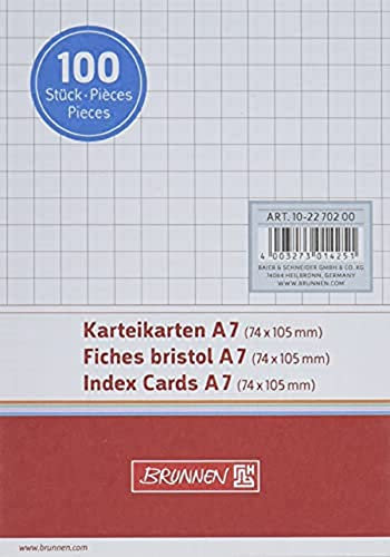 Brunnen Karteikarte A7 kar ws 100St
