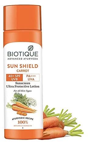 Biotique Bio Karotte Gesicht und Körper Sonnencreme SPF 40 UVA / UVB-Sonnenschutz