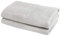 fleuresse Frottier 2828 2er-Set Duschtuch, mit Streifenbordüre und Kordelaufhänger, Ökotex Standard 100, Gewicht 550 gr. pro m², 70 x 140 cm, steingrau
