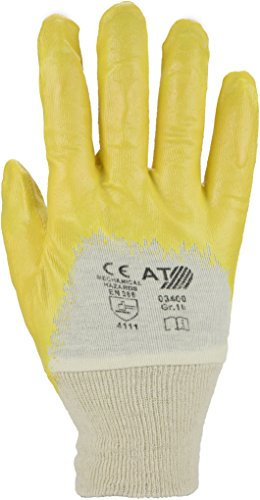 Asatex 03400 9 Dimensione del guanto di nitrile in giallo, 9