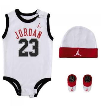 Jordan Baby 23 Jersey Set, White, 6/12 Monate