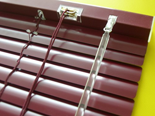 Alu Jalousie Bordeaux weinrot - Breite 50 bis 240 cm - Höhe 160/220 cm - Tür Fenster Rollo Jalousette Aluminium Fensterjalousie Lamellen Metall (80 x 160 cm)