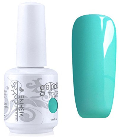 Vishine Gelpolish Long-lasting Gel Nail Polish Soak Off UV LED Manicure Nail Art Color Turquoise (1622)