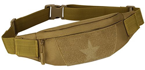 ArcEnCiel Taktische Gürteltasche für Herren, Bauchtasche, Angeltasche, Armee, Geldgürtel, Sport, Reisen, Radfahren, Handytasche (Kojotenbraun)