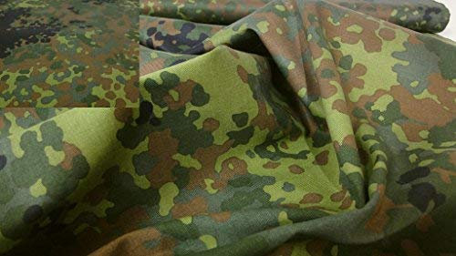 StoffBook SCHWARZ/BRAUN/GRÜN TARNDRUCK STOFF BAUMWOLLE BUNDESWEHR STOFFE, C571