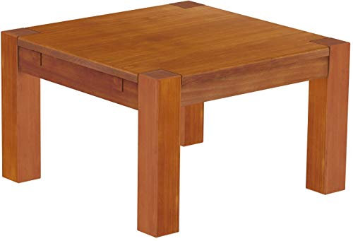 B.R.A.S.I.L.-Möbel Brasilmöbel Couchtisch Rio Kanto 73x73 cm Kirschbaum Wohnzimmertisch Holz Tisch Pinie Massivholz Stubentisch Beistelltisch Echtholz Größe und Farbe wählbar