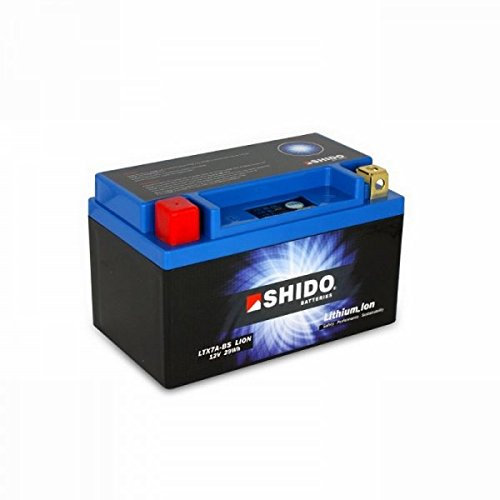 Shido LITHIUM-IONEN Batterie YTX7A-BS 12 Volt, SHIDO Motorrad Batterie | LiFePO4 | LI-YTX7A-BS passend für Hyosung RX 125 AC XRX D Enduro, KM4PF42A, Bj. 2007-2008 [Preis ist inkl. Batteriepfand]