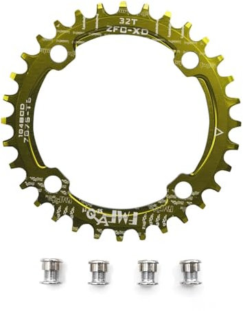 UPANBIKE Bike Schmal Breit Kettenblatt 104 BCD Runde Form Single Kettenblätter 36T(Grün)