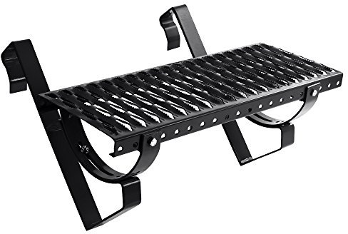 Laufrost Set 80 cm schwarz | Dachtritt, Kaminpodest, Trittrost, Steigtritt, Laufgitter