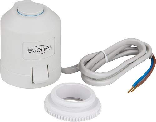 Stellantrieb Evenes 230V Fußbodenheizung stromlos geschlossen M30x1,5 inkl. Adapter VA80