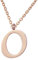 Morella Women's Stainless Steel Necklace Rose Gold with Pendant Letter O