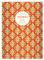 2 personalisierte Edle Vintage DIN A4 Schulhefte, Rechenhefte mit dekorativem, floralem Paisley, orange Lineatur 23 (kariertes/rautiertes Heft 16 Blatt/32 S.) Notizheft für Schule, Büro