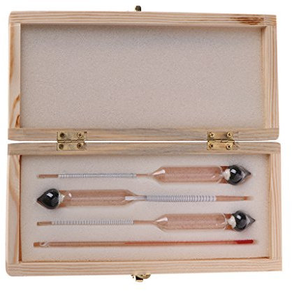 0-100% alcoholímetro probador, hidrómetro, medidor de concentración de alcohol + termómetro