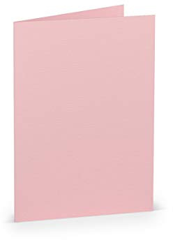 PAPERADO 50 Faltkarten DIN B6 - Flamingo gerippt Lila - 220 g/m² - 12 x 16,9 cm - Blanko Doppelkarten Klappkarten Basteln Einladungskarten