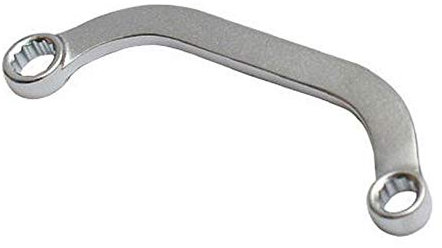 Doppel-Ringschlüssel langer Schraubenschlüssel CV-Stahl 8 * 10mm C-Form Gekröpft Ratschenschlüssel Gebogen Schraubenschlüssel