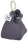 Lush Soft Weighted Fabric Door Stop with Pom Pom Detail (Grey)