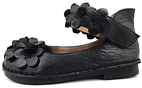 Laura Vita Hocobio Damenschuhe Ballerinas Spangenballerina Schwarz Freizeit, Schuhgröße:40 EU