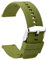 TStrap Montres Bracelets Silicone 22mm - Remplacement Bracelet de Montre Étanche à Dégagement Rapide en Caoutchouc Vert - Plusieurs Couleurs pour Hommes Femmes Smartwatch Sport - 18mm 20mm