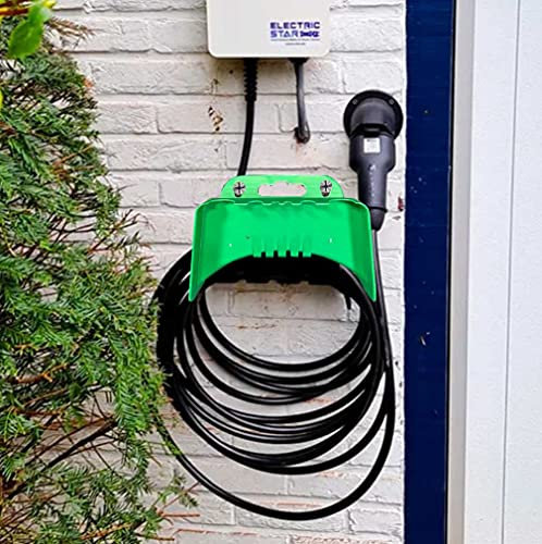 EV Electric Car Charging Cable Holder Hanger Wall Mounted Storage Hose Pipe Reel Wall Mount Outdoor Use Car Charge Cable Tidy