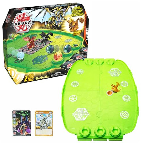 Bakugan Evo Battle Arena, zerlegbares Spielfeld in neongrün mit exklusivem Aurelus Leonidas