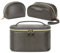 KTMOUW Kosmetiktasche Kulturbeutel Schminktasche wasserdichte Make Up Tasche Set Reise Waschtasche für Frauen Mädchen Damen 3 Stücke Grau